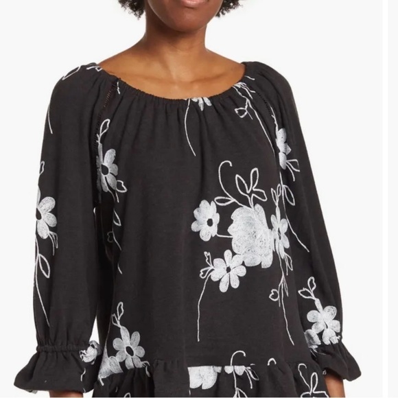 Forgotten Grace / Womand top/ beautiful floral embroidery / XL - Picture 7 of 8